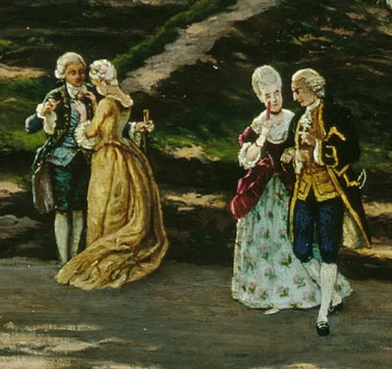 Il giardino ducale alla metà del secolo - Fondazione Cariparma, dettaglio